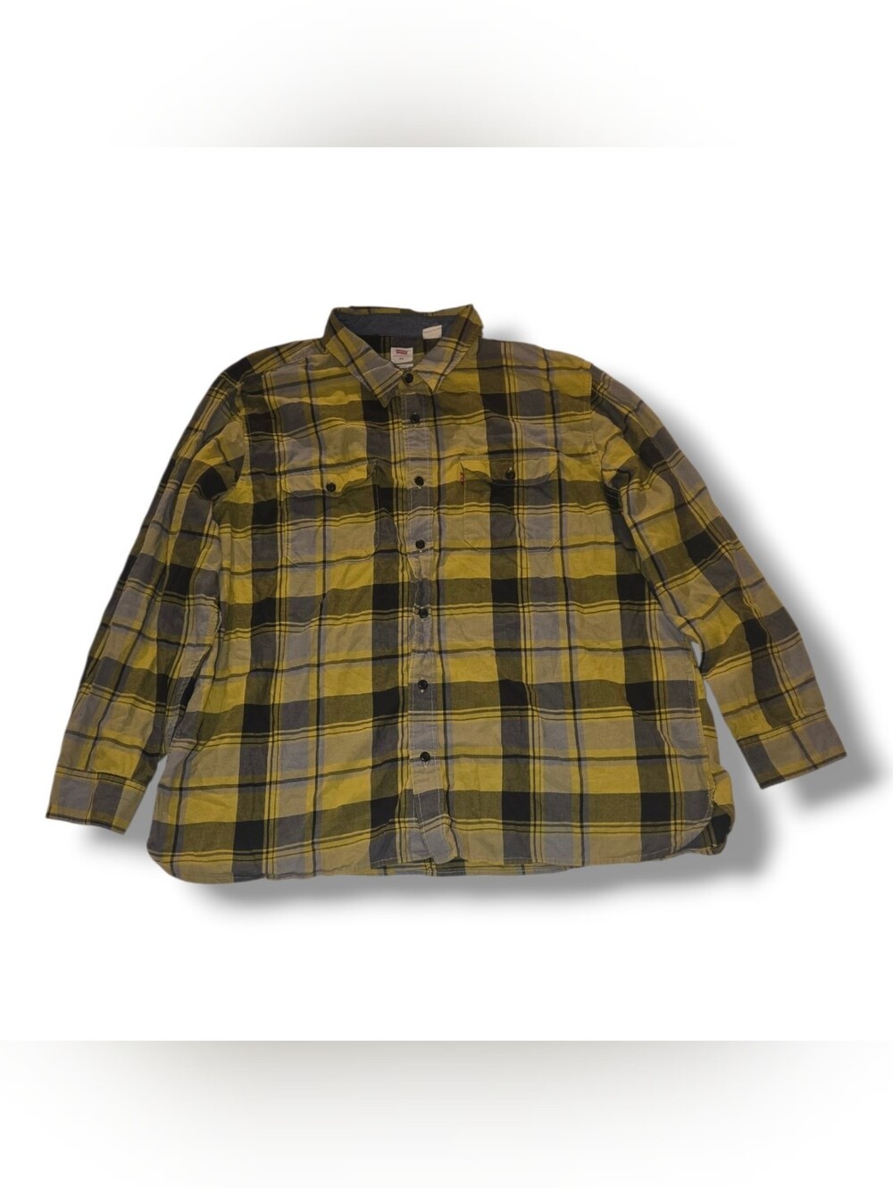 Yellow & Black Plaid Button-Up Shirt
